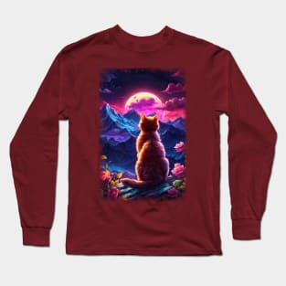 Cat Moon Long Sleeve T-Shirt